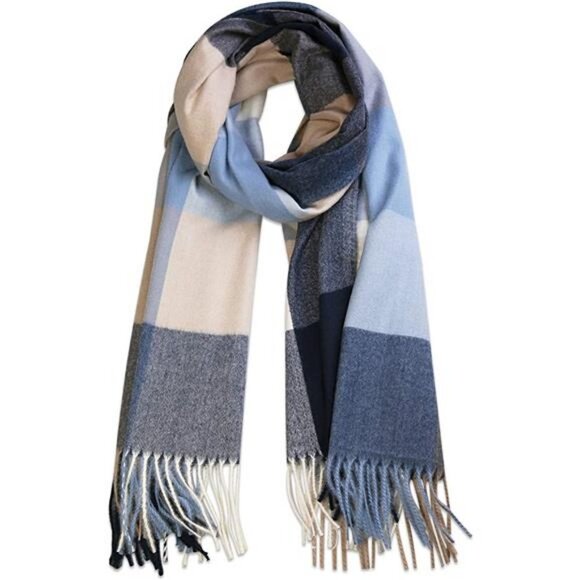 Classic Plaid Tartan Scarf for Women Men Soft Check Tassel Scarves SC316 - Picture 1 of 4